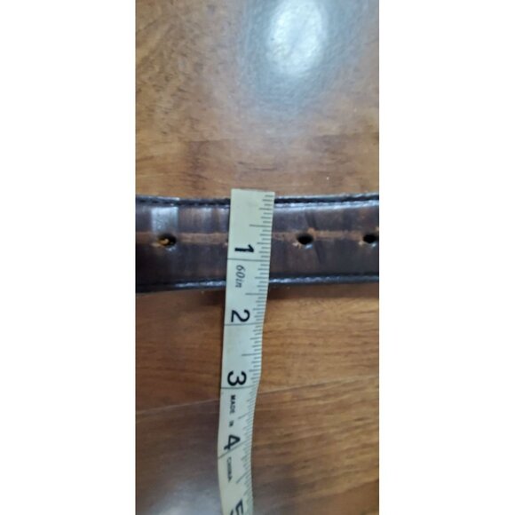 Vintage Black Leather Belt With Playing Card Motif & Silver Detailing Size 32 - Picture 9 of 9